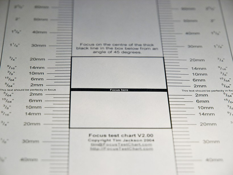 мишень для проверки автофокуса