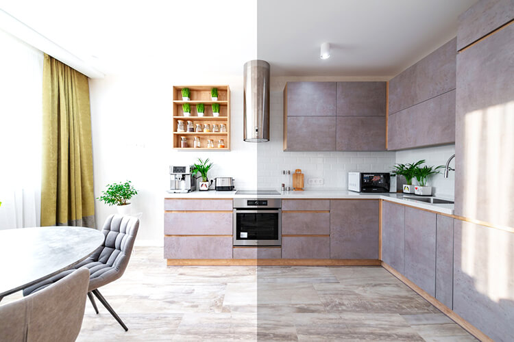 До и после обработки