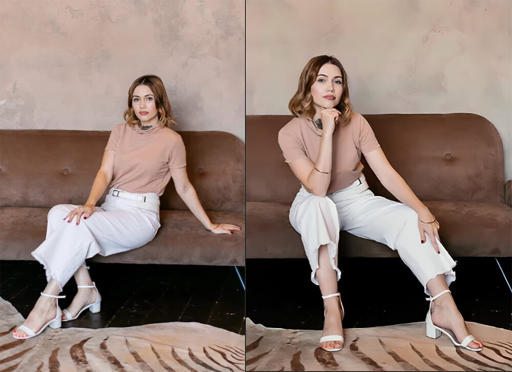 Сядьте лицом к камере