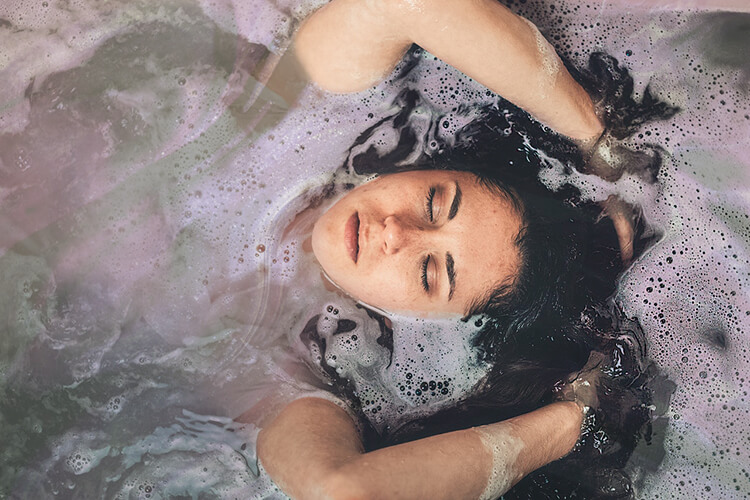 Съемка с блестками