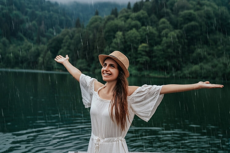 дождь при длинной выдержке