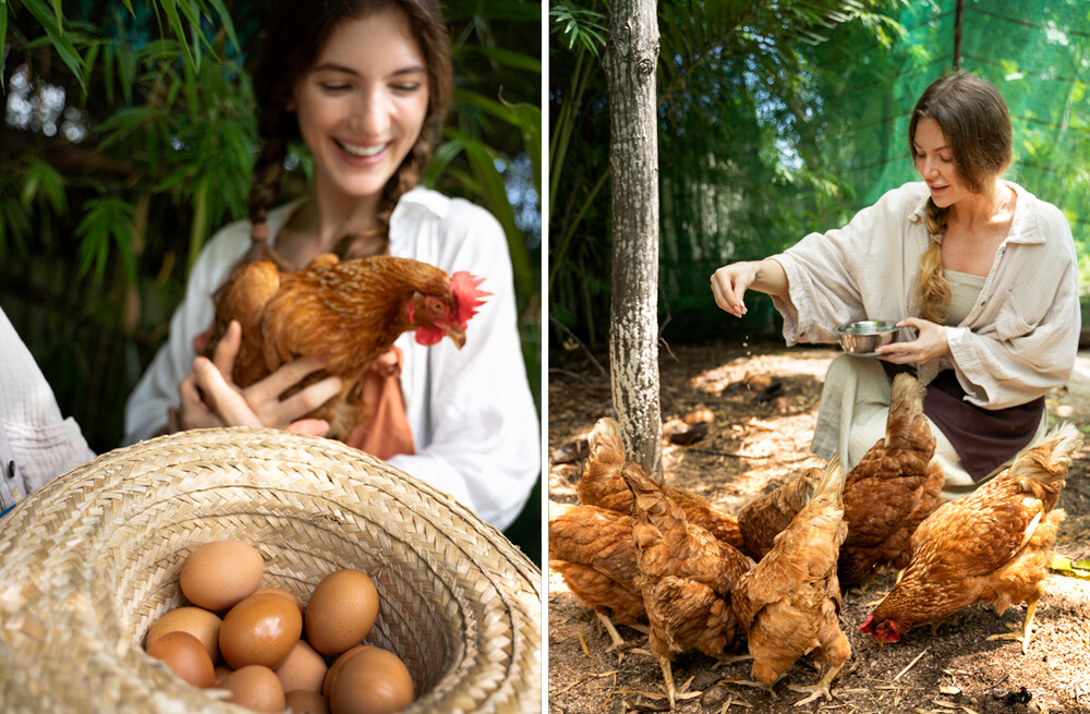 Фотосессия с домашней птицей