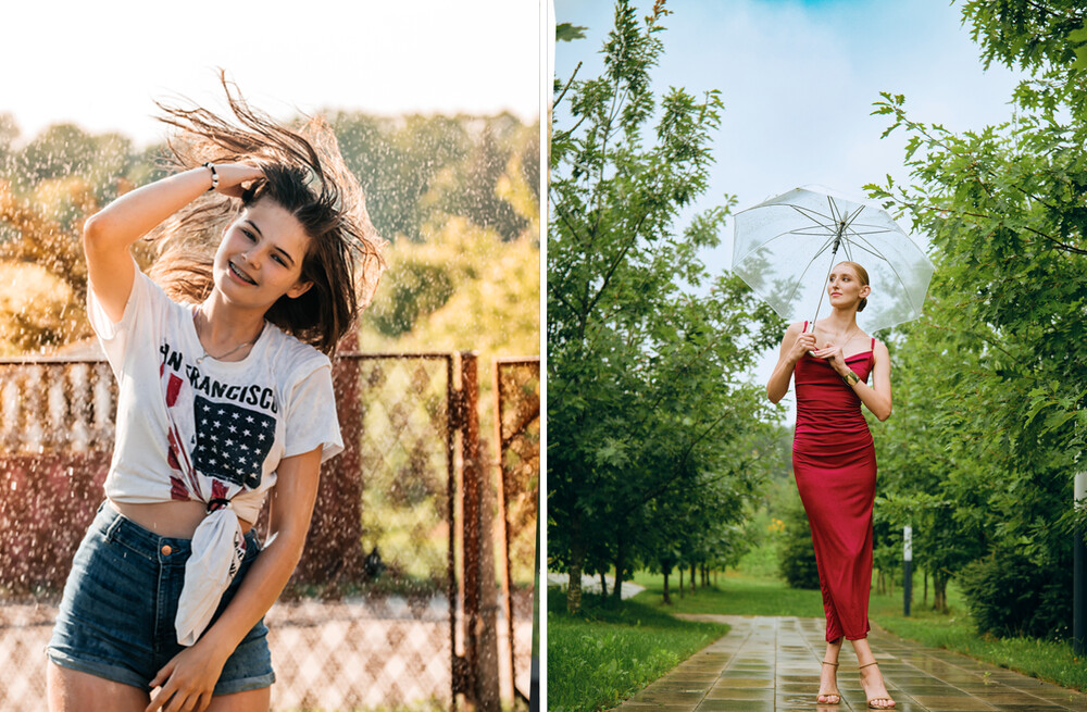 Фотосессия под дождем