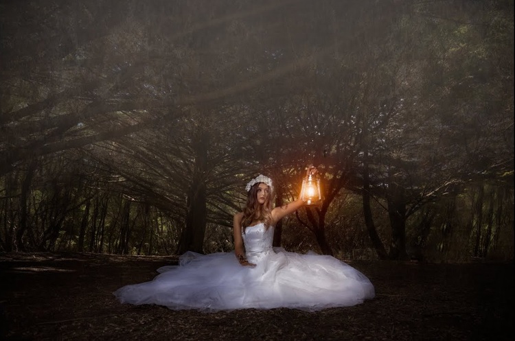 посреди леса