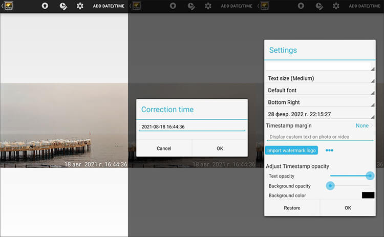 Timestamp Photo and Video