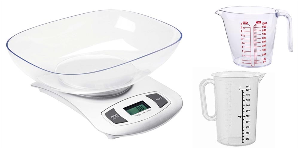 Весы и мерные стаканы