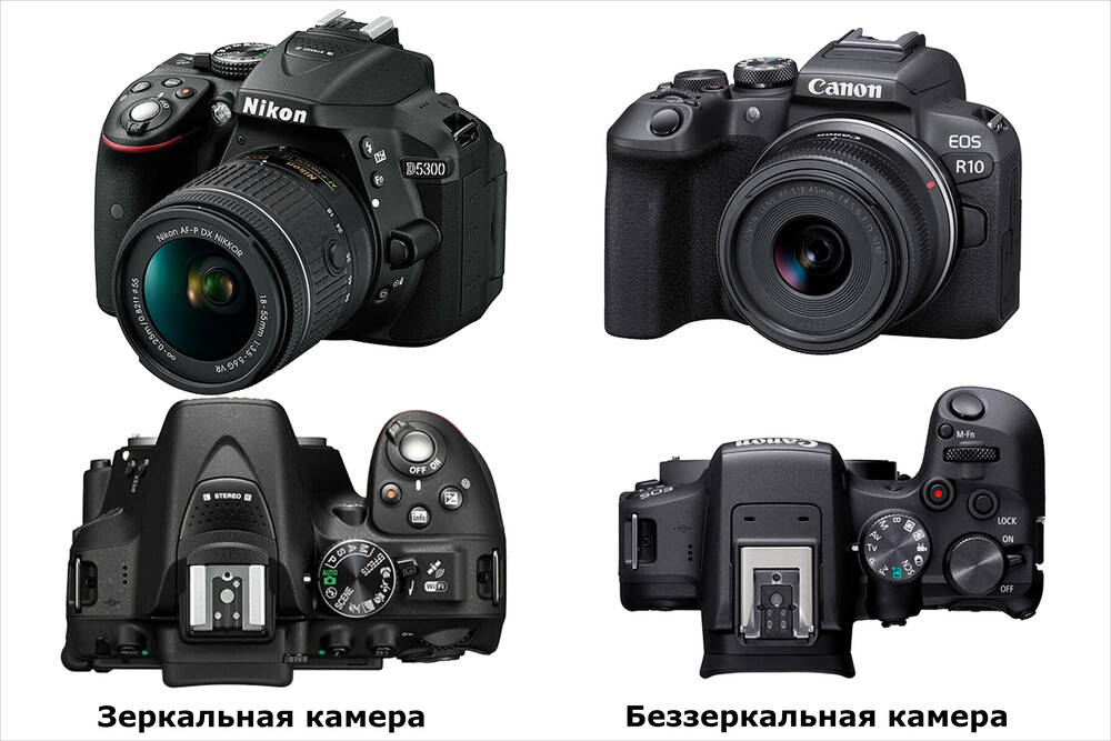 Зеркальная и беззеркальная камеры
