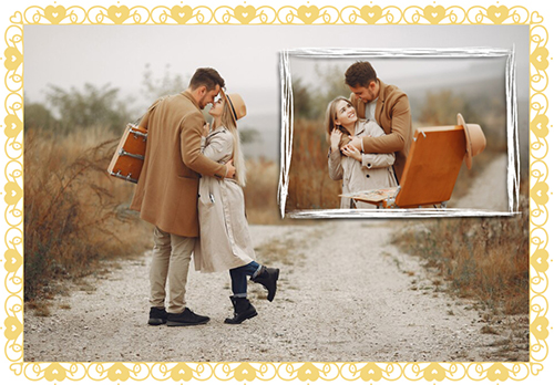 Как соединить две фотографии в одну