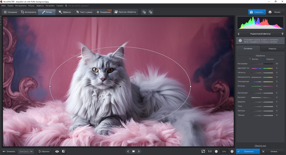 Фокус на объекте