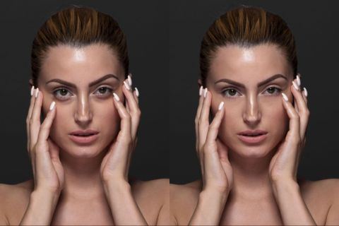 как убрать синяки под глазами на фото