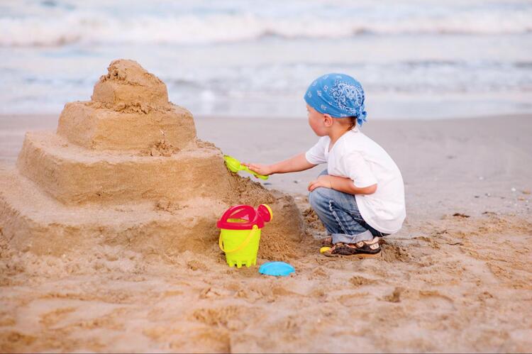 Съемка на пляже