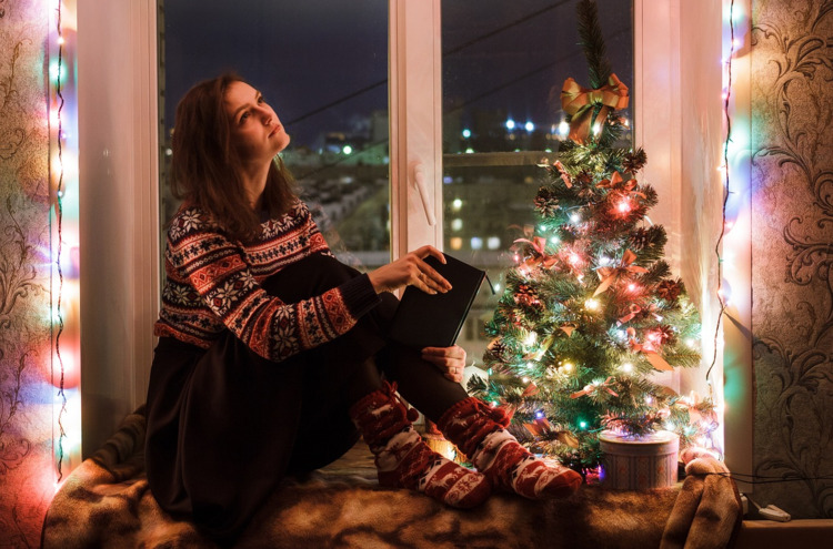 домашняя новогодняя фотосессия